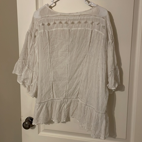 Free People Flowy White Top - Picture 4 of 4